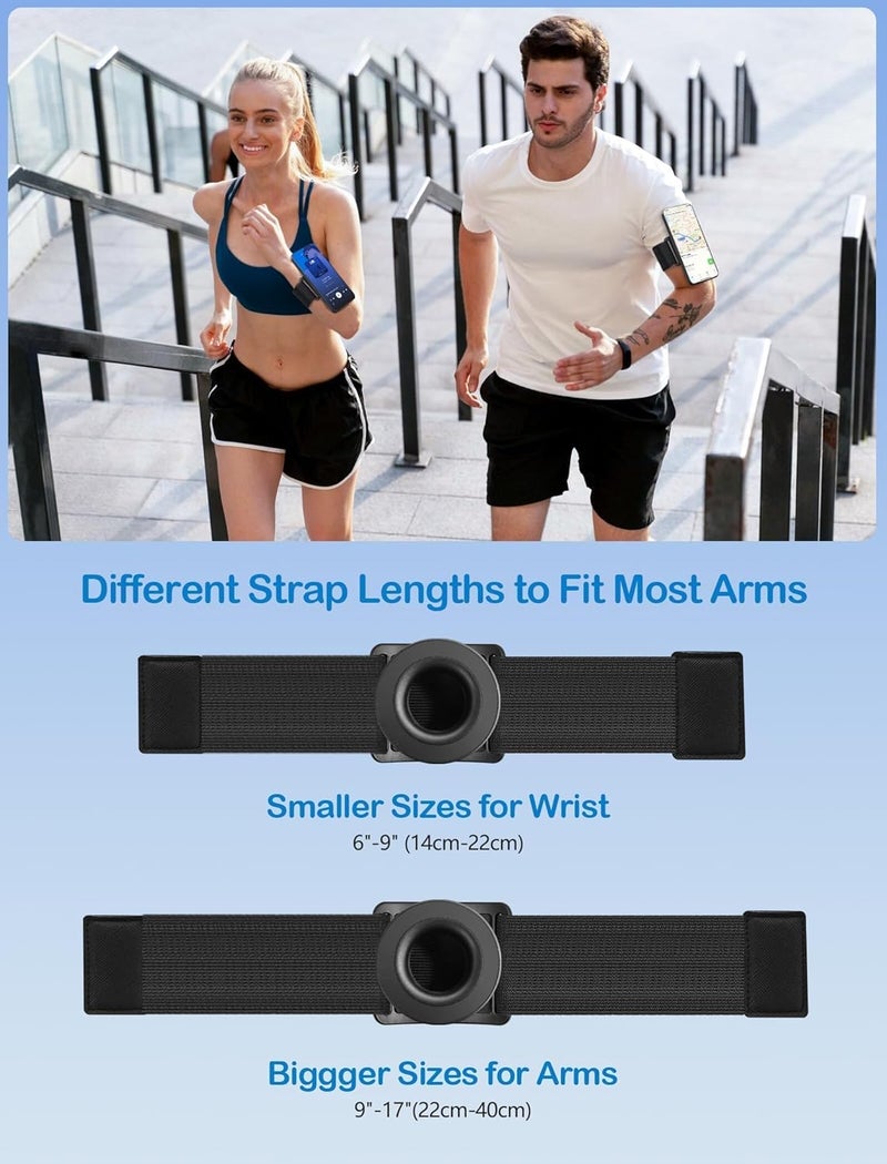 TOPGO Running Phone Holder for iPhone [360° Rotatable & Upgrade Anti-Drop] Magnetic Wrist Phone Holder, Magsafe Armband Compatible with iPhone 17 Pro and Android - Black - Image 3